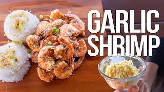 MAKING GARLIC SHRIMP BETTER THAN THE FOOD TRUCK IN HAWAII! | SAM THE COOKING GUY