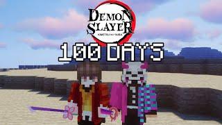 We Played Minecraft Demon Slayer For 100 DAYS… This Is What Happened