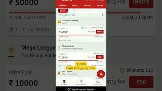 50,000   (free entry)#ipl #cricket #rcb/ Mumbai #dream11 #vision11 #match