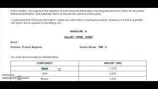 WIPRO APPOINTMENT LETTER