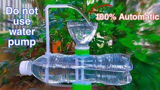 How to make a fountain without pumping plastic bottles. Fun experiment