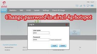 How to change password in airtel 4g hotspot portable wifi router