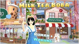 AKU BIKIN RUMAH + WARUNG MILK TEA !! TINGKAT 2 + ID AND SAVE || SAKURA SCHOOL SIMULATOR