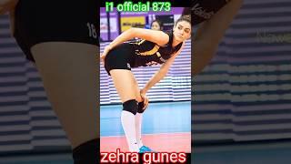 zehra gunes knee hand standing pose volleyball game shorts #viralshort #volleyballplayer