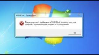 msvcr100 Dll Is Missing from Your Computer Windows 10
