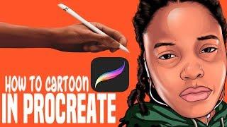 HOW TO CARTOON IN PROCREATE!