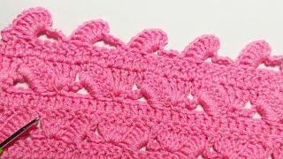 UniqueVery Easy Crochet knitting Pattern!Just 2 Rows Repeat! New and Easy Crochet Stitch