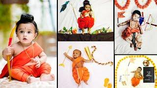 Shri Ram Navami Theme Baby Photoshoot Ideas || Sriramanavami theme baby photo shoot ideas at home.