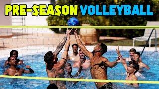 Wolves first-team squad play pool volleyball!