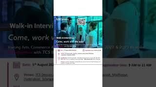 TCS Walk In Drive 05-08-2023 | TCS Latest Jobs 2023 | Work From Home Jobs 2023 | Part Time Jobs 2023