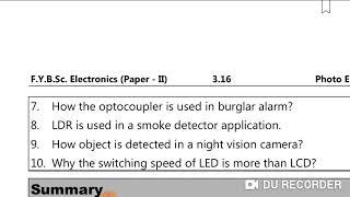 Chapter3 |Photoelectric devices|phototransistors,LDR,Applications ,working principle, useof LDR