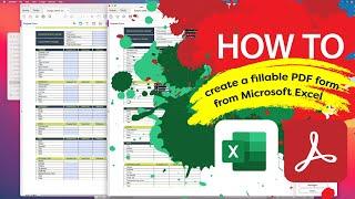 How to create a fillable PDF form using Microsoft® Excel® + Adobe® Acrobat® Pro // easy to complex