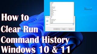 Clear Run Command History In Windows 10 - How To Fix