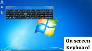 How to open On Screen Keyboard in Windows 7