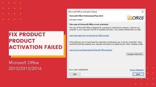 Cara mengatasi / FIx Product product activation failed pada microsoft office 2010/2013/2016 |