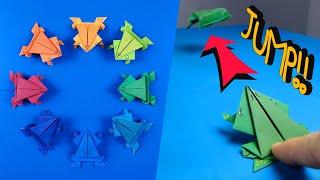 Lucru manual | Origami pentru copii | Broscuta saritoare origami | Origami jumping frog | Broască
