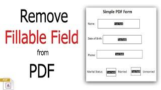 How to remove fillable fields from PDF using Nitro Pro