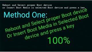 How to solve Reboot and Select Proper Boot Device issue || windows 10