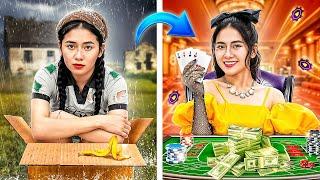 Poor Girl Suddenly Became Rich Girl! Poor Students Vs Rich Students At School