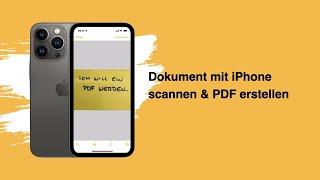 Dokument mit iPhone scannen und als PDF speichern – So geht’s!