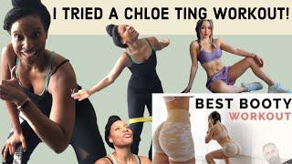 I tried a Chloe Ting workout for the first time! | BEST Booty Workout Get Peachy Challenge