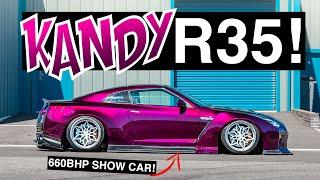 CRAZY KANDY PAINT ROCKET BUNNY WIDEBODY R35 SKYLINE GTR! *660BHP!*