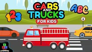 Cars and Trucks for Kids | Learn Colors, Numbers, Letters, Shapes, and Sounds!