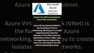 Azure Interview Question Azure VNet vs Subnet Unraveling the Mystery #shorts