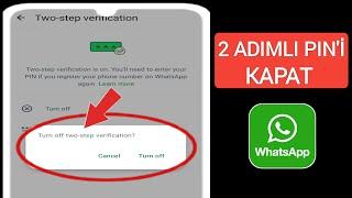 WhatsApp'ta İki Adımlı Doğrulama Nasıl Kaldırılır (2024)
