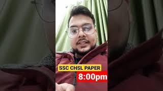 SSC CHSL PAPER 8:00 PM BSA SIR