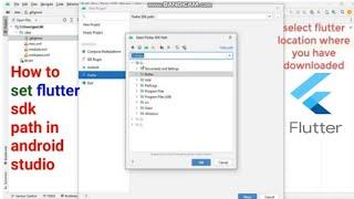 How to set the flutter sdk path in android studio