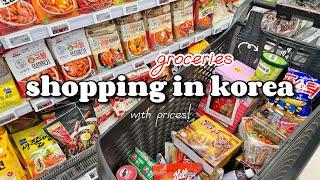 shopping in korea vlog  grocery food haul with prices  matcha icecream, snacks unboxing