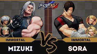 KOFXV️MIZUKI (K'/O.Rugal/Goenitz) vs SORA (Benimaru/Kim/Andy) ️Replay Match - 09/24