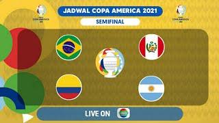 Hasil Drawing & Jadwal Semifinal Copa America 2021 : Brazil vs Peru , Kolombia vs Argentina