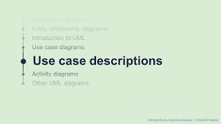 8 Use Case Descriptions - Intro to Systems Analysis