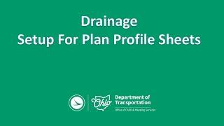 Drainage Setup For Plan Profile Sheets