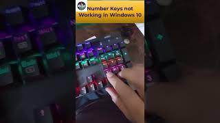 Number Keys not Working in Windows 10 #Thevisionworld