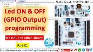 01 LED Blink with STM32F4 Nucleo Board and Keil MDK with Bare metal programming