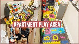 SMALL APARTMENT BABY PLAY AREA | CLEAN AND ORGANIZE WITH ME | BABY PLAY AREA AT HOME | Faith Matini