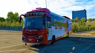  Mythri Veera V8 Bus international Road Par  |  Euro Truck Simulator 2 Live