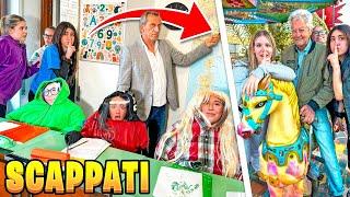  CHE MATTI   ILARY E ZIA NICOLE SCAPPANO DA SCUOLA E VENGONO FERMATE DA PAPÀ STEFANO