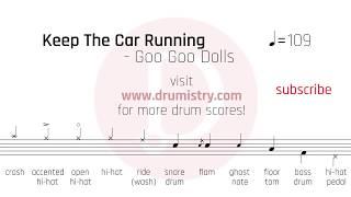 Goo Goo Dolls - Keep The Car Running Drum Score