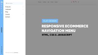 Responsive Navbar Using HTML CSS and Javascript for Ecommerce