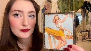 ASMR ~ what I keep on my vintage vanity, tingly trinket show and tell 