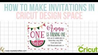 How to make birthday invitations in Cricut Design Space