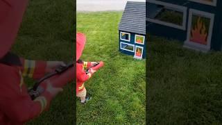 A little house I built for the little mans firefighter birthday party