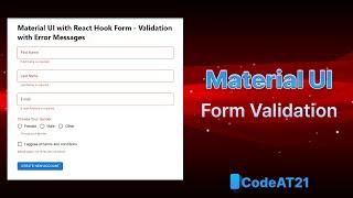 Material UI with React Hook Form - Validation with Error Messages