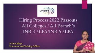 Wipro Elite National Talent Hunt Hiring 2022 Passouts by P. Shruthilaya