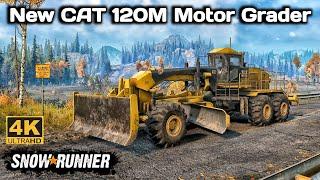 New CAT 120M Motor Grader In SnowRunner Season 14 #snowrunner #truck #4k