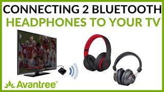 Connect 2 Bluetooth Headphones to TV without Audio Lag - Avantree HT4189